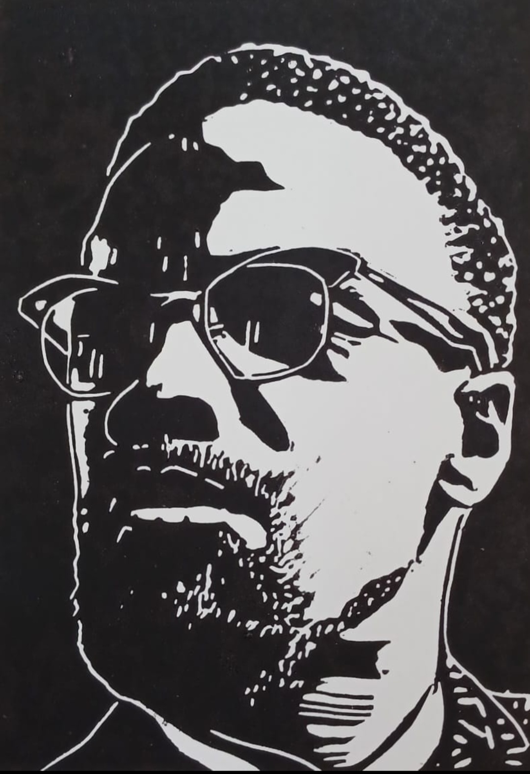 Lino Portret Zwartwit